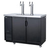 Dukers Dual Tap Kegerator Beer Dispenser DKB48-M2 - 48"