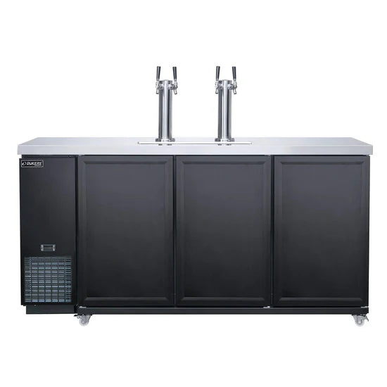 Dukers Dual Tap Kegerator Beer Dispenser DKB72-M3 - 72"