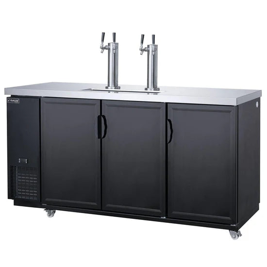 Dukers Dual Tap Kegerator Beer Dispenser DKB72-M3 - 72"