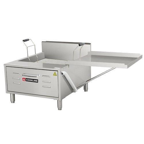 Cookline DOF-40 40 lb. Gas Countertop Donut and Funnel Cake Fryer - 81,000 BTU