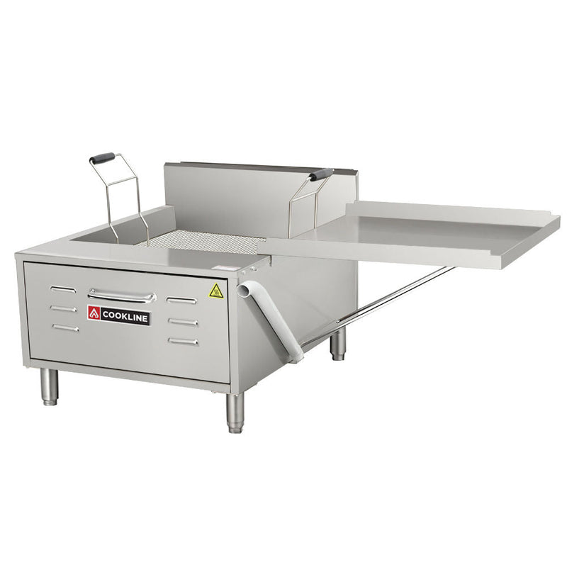 Cookline DOF-40 40 lb. Gas Countertop Donut and Funnel Cake Fryer - 81,000 BTU