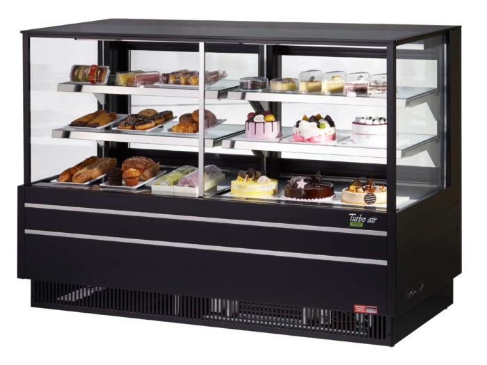 Turbo Air TCGB-72UF-CO-W(B)-N Display cases, Straight front bakery cases, 12.2 x 2 cu. ft.