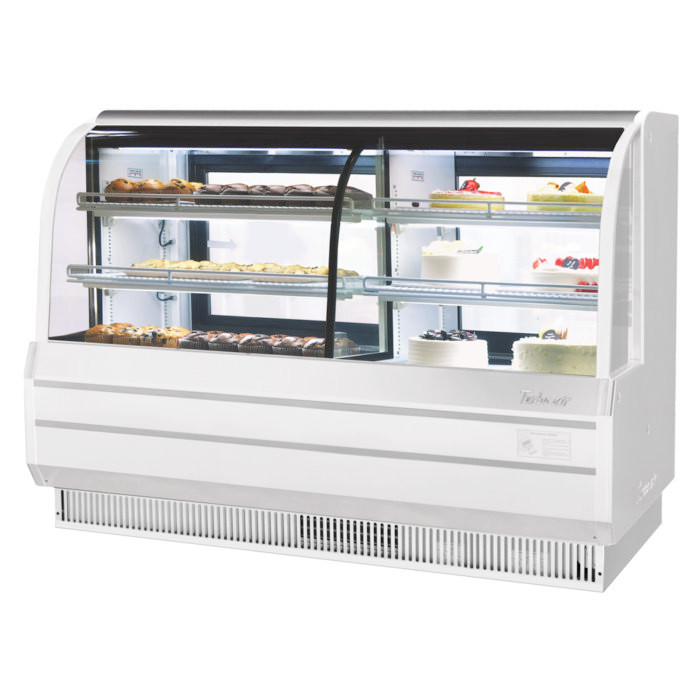 Turbo Air TCGB-72CO-W(B)-N Curved Glass Bakery Case, 12.2 x 2 cu.ft.