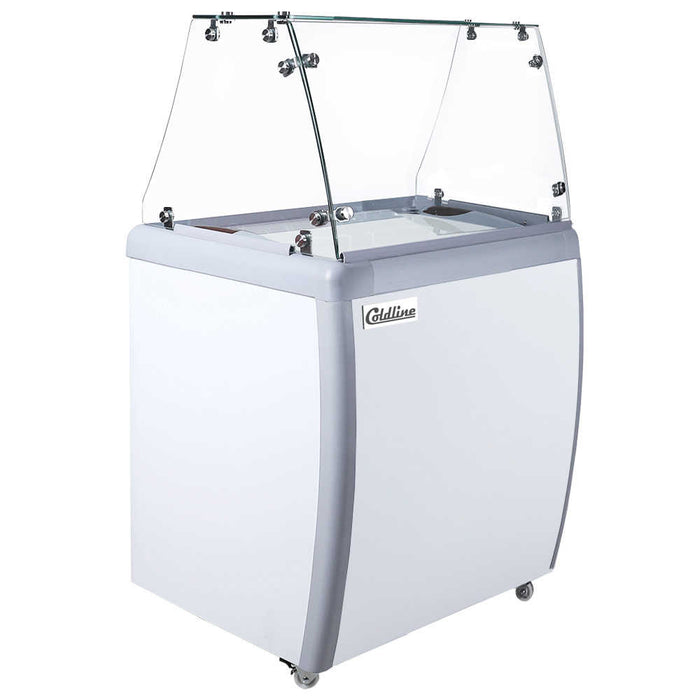 Coldline DP-160-FSG dipping cabinet with sneeze guard