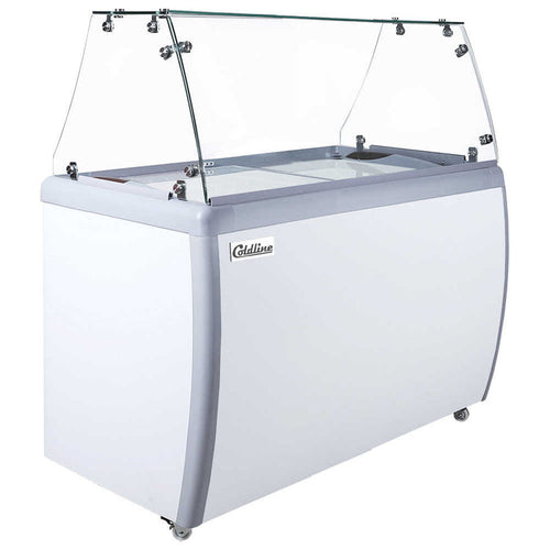Coldline DP-360-FSG dipping cabinet with sneeze guard