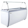 Coldline DP-560-FSG 71" 12-Tub Ice Cream Dipping Cabinet with Sneeze Guard