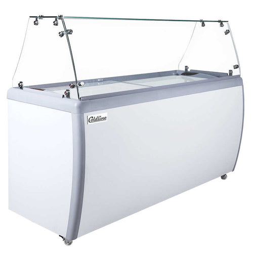 Coldline DP-560-FSG dipping cabinet with sneeze guard