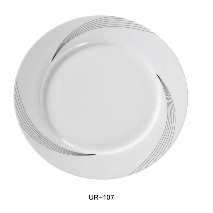 Yanco UR-107 Urban Line Bread Plate, 7.5″ Diameter, China, Bone White (3Dz)