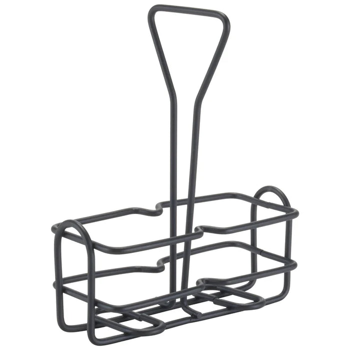 Winco WH-3K Cruet Rack for 6oz Oil/Vinegar Bottles, Black Coating (Price/Piece)