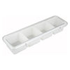 Winco BC-4P 4-Compartment White Condiment Holder