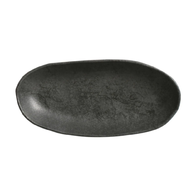 Porto Brasil Organic Deep Oval Platter 21.97" Stoneware Chromium ( Case of 12)