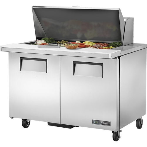 True TSSU-48-18M-B-HC Mega-Top Solid Door Sandwich/Salad Unit with Hydrocarbon Refrigerant