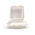 Empress Disposable Takeout White Box Microwaveable Mineral-Filled Plastic Hinged
