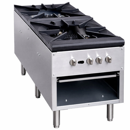 Prepline ENDSPR-N 18-Inch Double-Burner Gas Stock Pot Range - 160,000 BTU