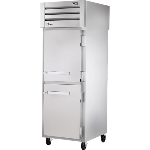 True STR1RPT-2HS-1S-HC Pass-Thru Solid Half Front/Solid Rear Swing Doors Refrigerator