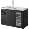 True TDR48-RISZ1-L-B-SG-1 Reach-In Single Zone Refrigerator with Left Side Refrigeration System. Black Exterior and Solid & Glass Swing Doors