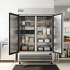 Evercool E-2FE 54" Two-Door Reach-In Freezer, 41.9 Cu. Ft.