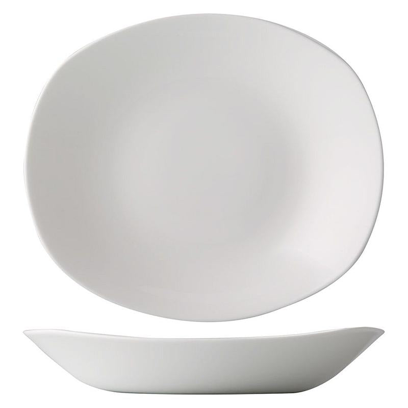 CAC Chinaware Everest Rect. Salad Bowl English Foot 20oz 8 3/4"