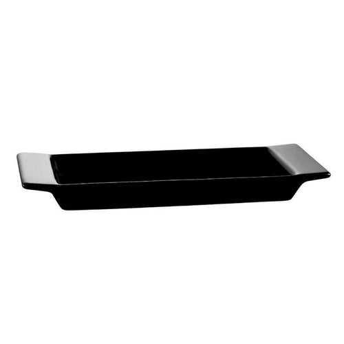 CAC Chinaware Fortune Rect. Tray Black 8 3/4"