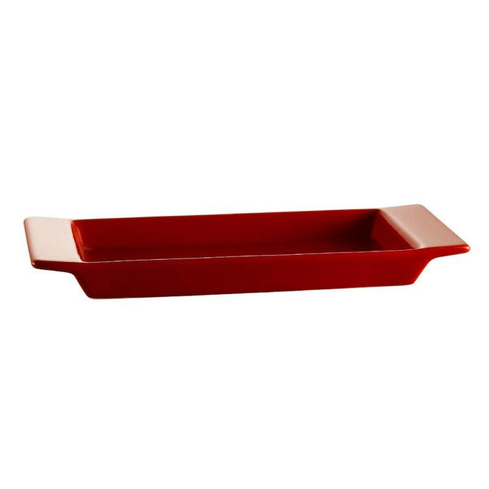 CAC Chinaware Fortune Rect. Tray Red 8 3/4"