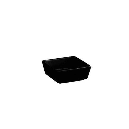 CAC Chinaware Fortune Square Bowl Black 5oz 3 1/2"