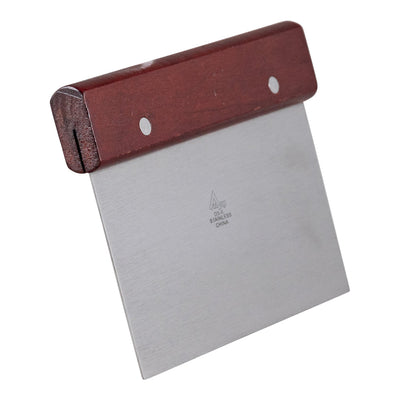 Adcraft DS-6 Stainless Steel Dough Scraper with Wood Handle