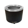Adcraft FW-1200WR/B 7/11 Qt Black Round Food Cooker/Warmer - 120V