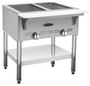 Serv-Ware SWGST-2 2-Bay Gas Steam Table – Natural Gas, Open Well, 30.3" Commercial Food Warmer