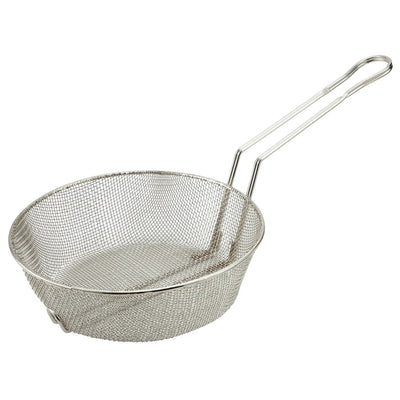 Winco Round Nickel-Plated Steel Culinary Baskets