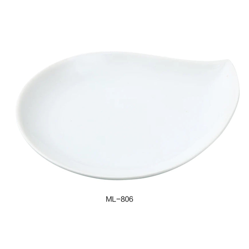 Yanco ML-806 5 3/4" Leaf Shape PLate, Super White, High Quality Porcelain, Pack of 36 (3 Dz)