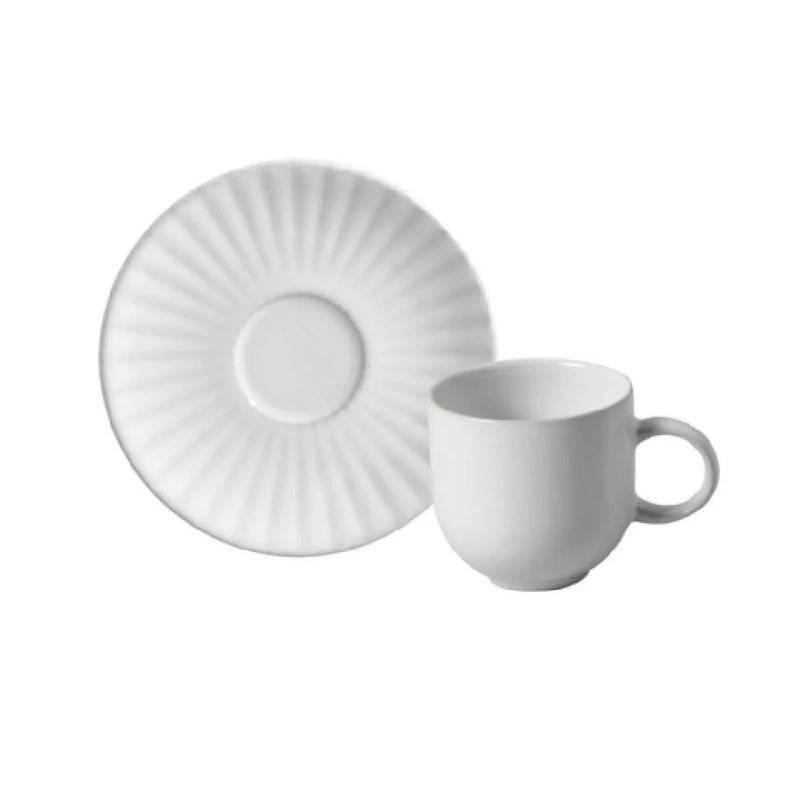 Porto Brasil Coup Coffee Cup With Saucer Stoneware Trendy ( Case of 12)
