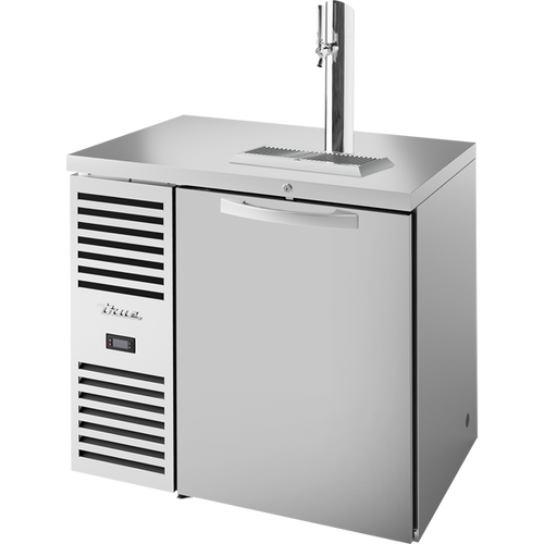 True TDR36-RISZ1-L-S-S-1 Reach-In Single Zone Refrigerator with Left Side Refrigeration System. Stainless Exterior and Solid Swing Doors