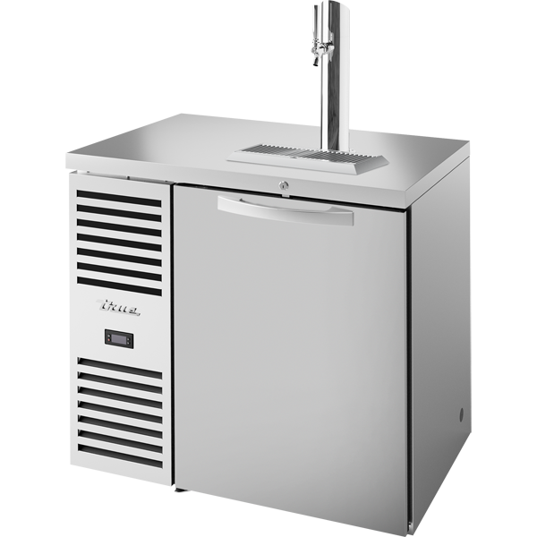 True TDR36-RISZ1-L-S-S-1 Reach-In Single Zone Refrigerator with Left Side Refrigeration System. Stainless Exterior and Solid Swing Doors