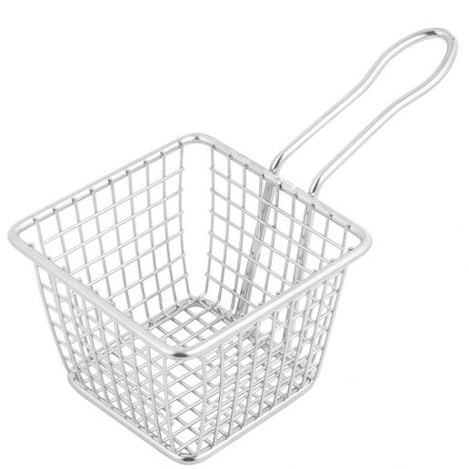 FBM SERIES, 18/18 Stainless Steel Mini Serving Basket by Winco - Available in Different Sizes