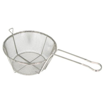 FBRS SERIES- Nickel Plated 6mm Wire Mesh Round Fry Baskets by Winco