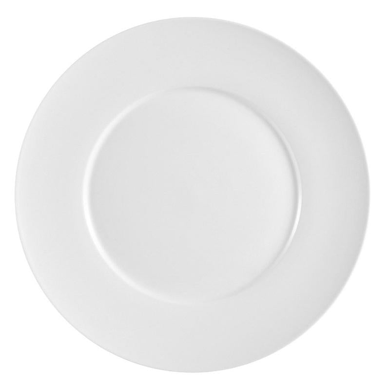 CAC Chinaware Paris-French Round Flat Design Plate 11"