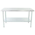 Adcraft WT-E Stainless Steel Work Table with Galvanized Undershelf
