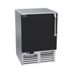 Krowne 24" Underbar Freezer & Mug Froster – Commercial Bar Ice Storage, Black Vinyl, Left Hinge (MODEL FMC24-BN-L)