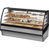 True TDM-DC-77-GE/GE-S-W Curved Glass, Glass End Dry Case