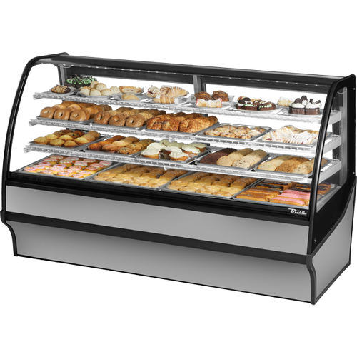 True TDM-DC-77-GE/GE-S-W Curved Glass, Glass End Dry Case