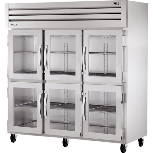 True STR3R-6HG-HC Reach-In Glass Half Swing Door Refrigerator