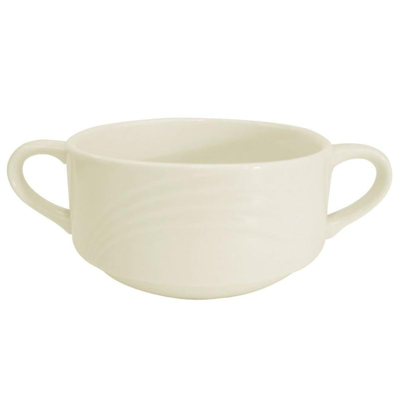 CAC Chinaware Garden StateStacking Bouillon W/ Handles 6oz 6"