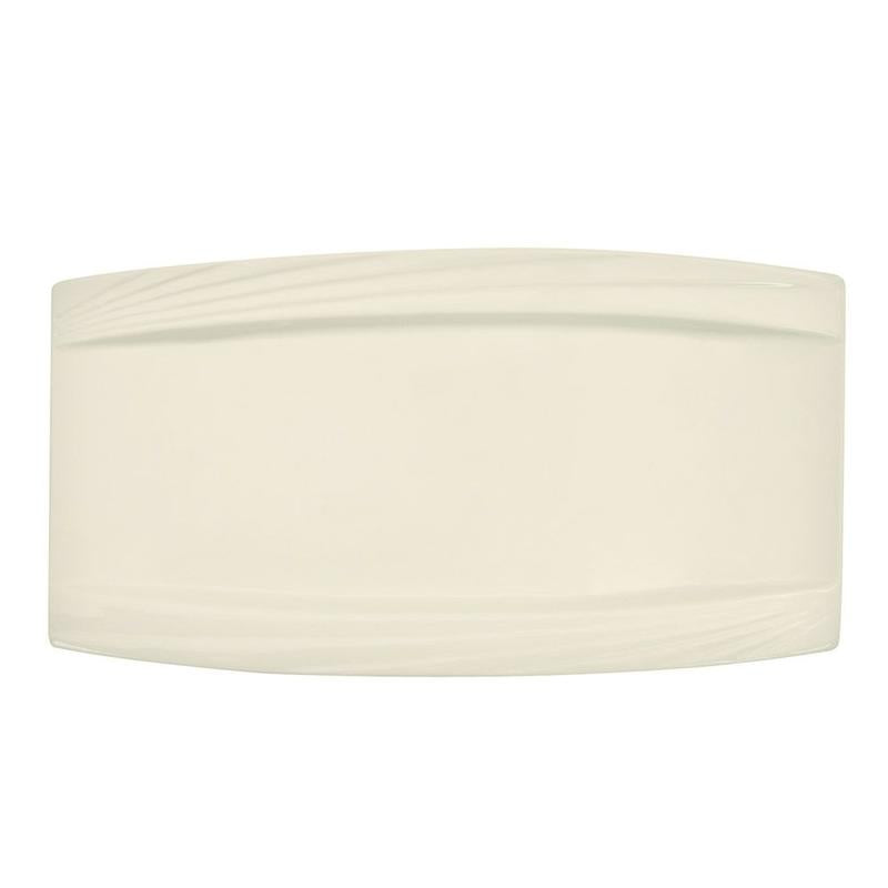 CAC Chinaware Garden StateCurved Rect. Platter 10"