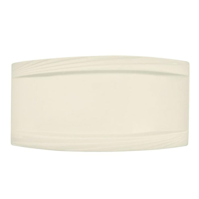 CAC Chinaware Garden StateCurved Rect. Platter 10"