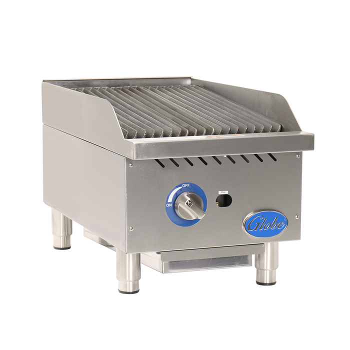 Globe GCB15G-RK 15" Gas Countertop Char Rock Charbroiler