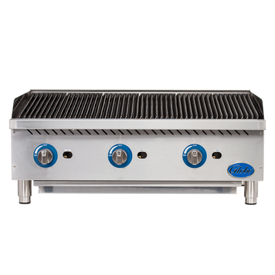 Globe GCB36G-CR Gas Countertop Cast Iron Radiant 36" Charbroiler