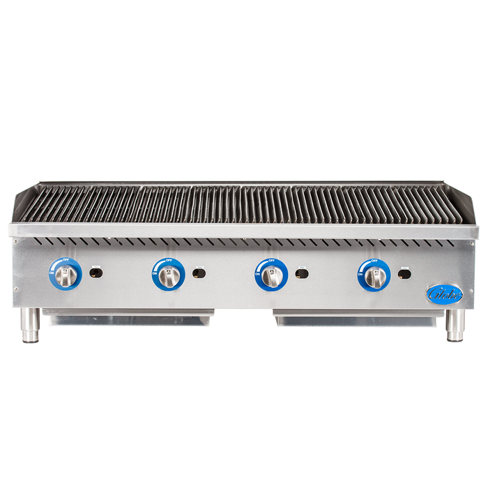 Globe GCB48G-CR Gas Countertop Cast Iron Radiant 48" Charbroiler