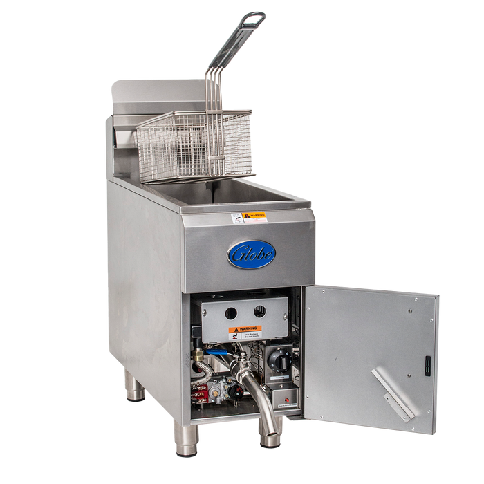 Globe GF15PG 15lb Propane Gas Countertop Fryer