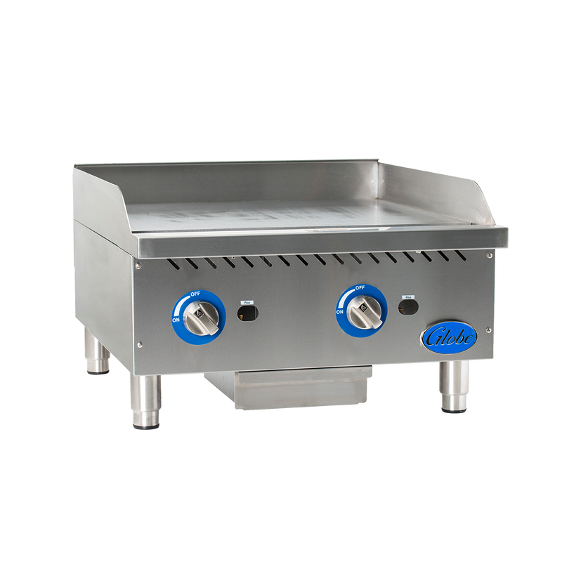 Globe GG24G 24" Gas Countertop Griddles with Manual Control