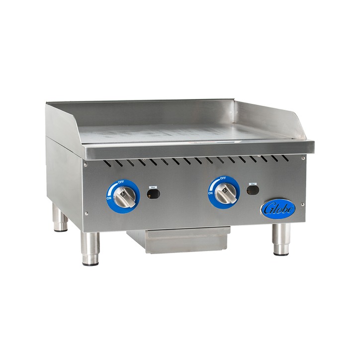Globe GG24G 24" Gas Countertop Griddles with Manual Control